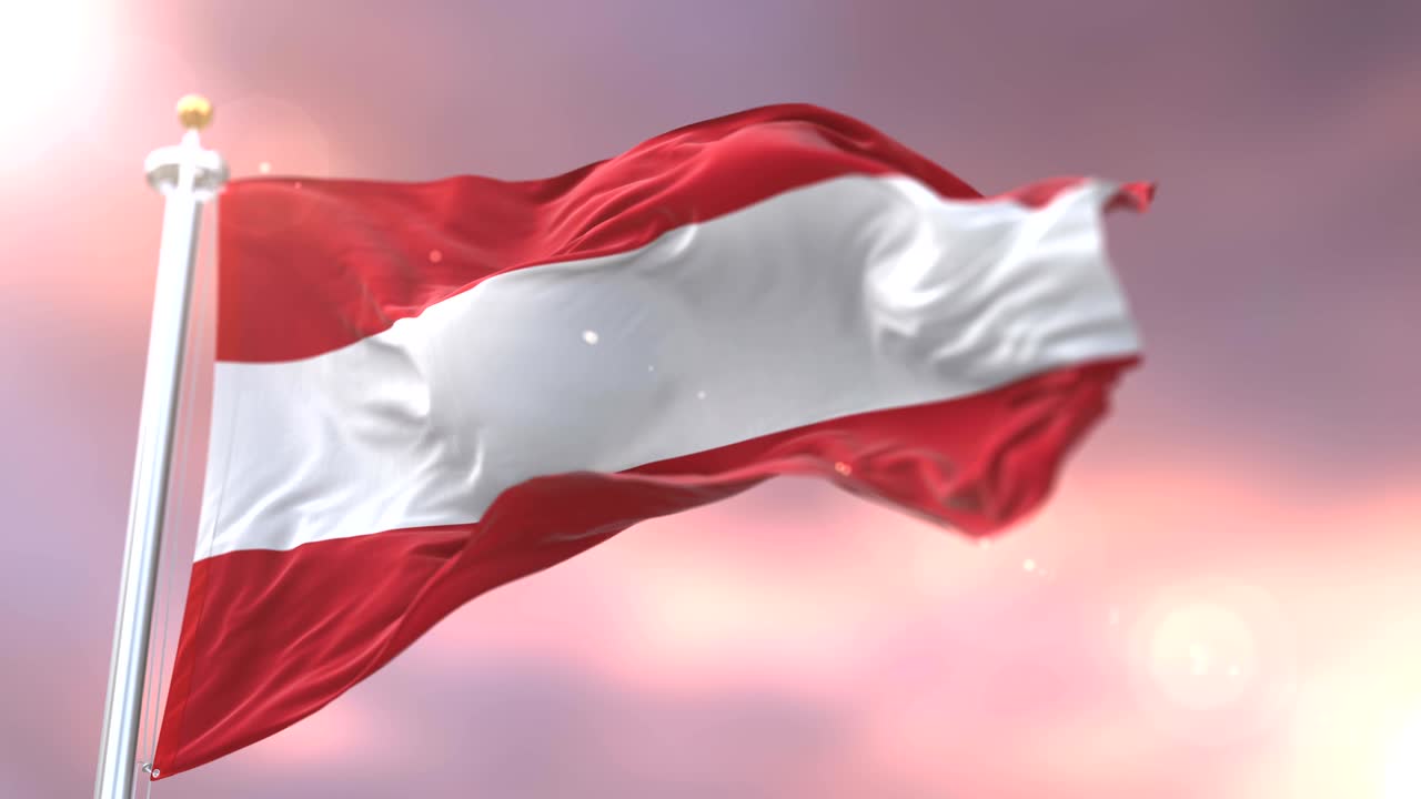 오스트리아 발이 해가 지면 바람에 흔들리고, 루프