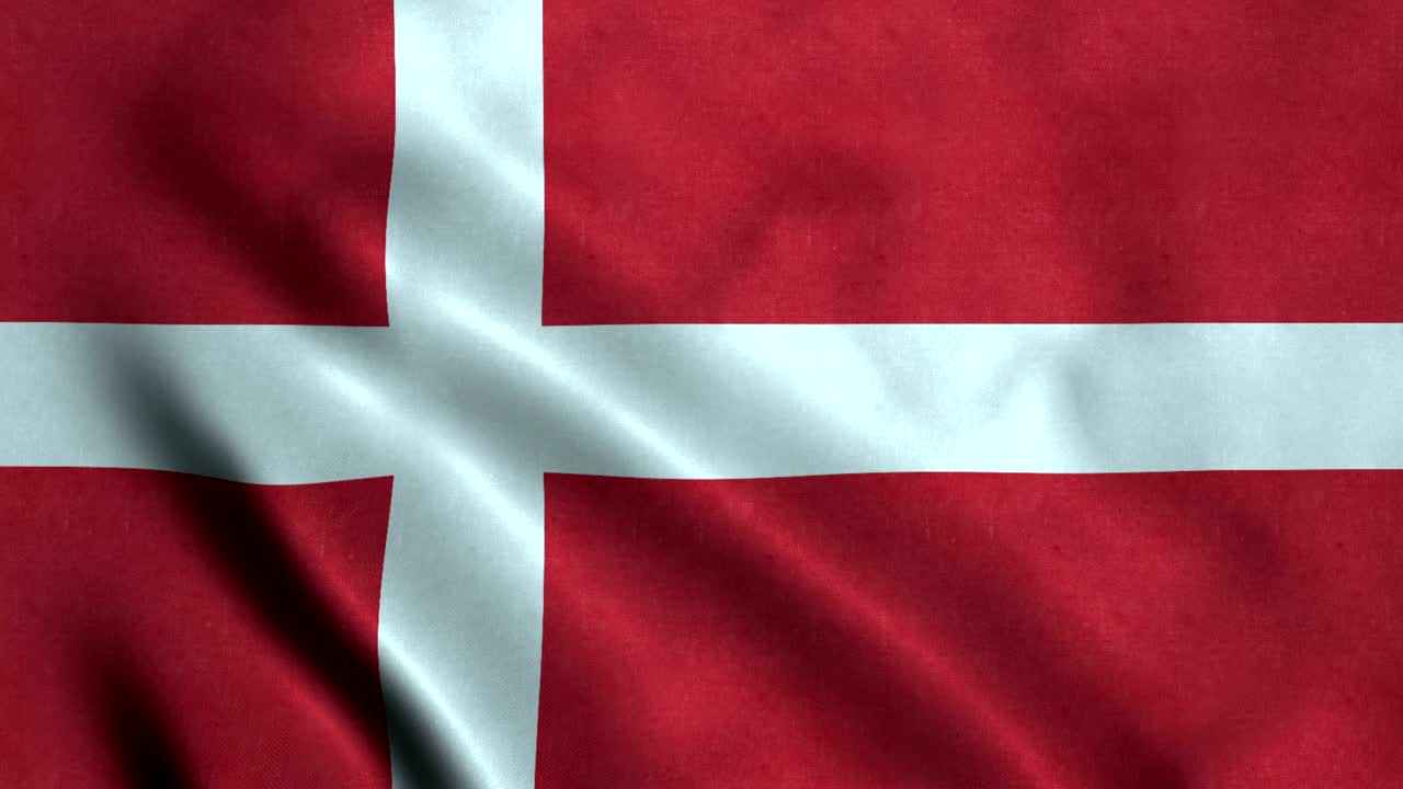 4K Seamless Loopable Flag of Denmark