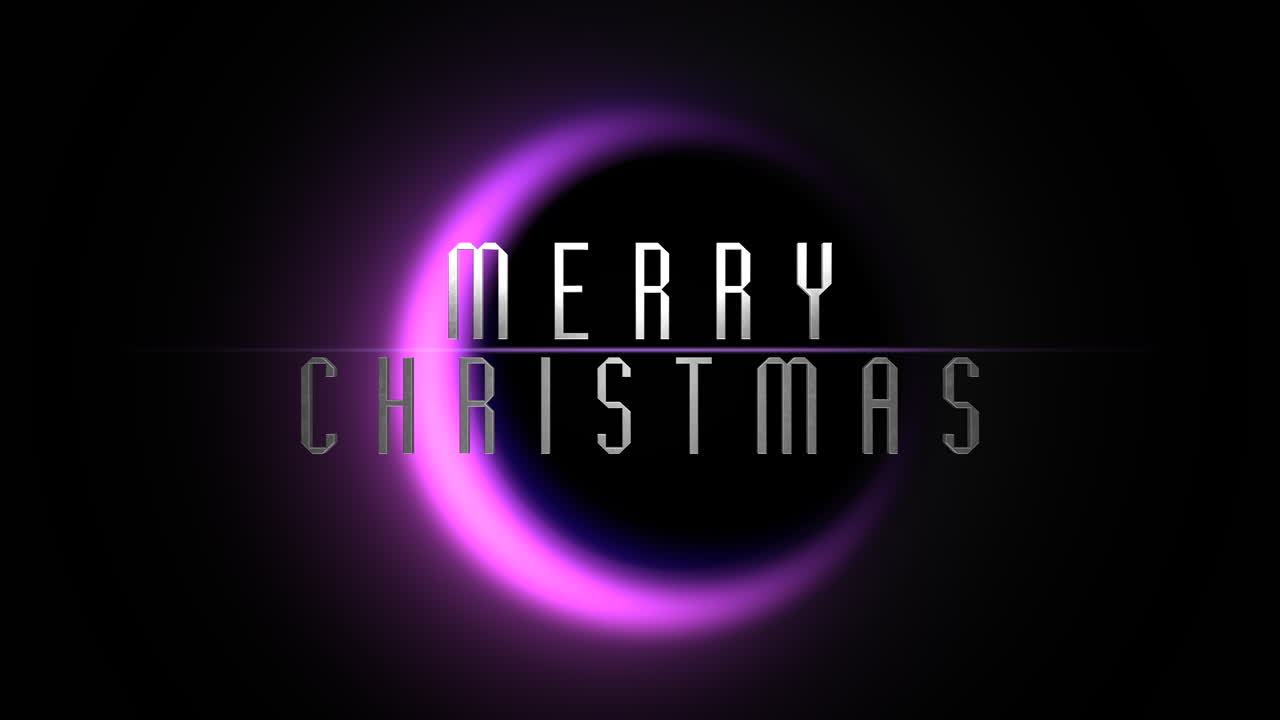 Buon Natale con luce viola della luna nella galassia