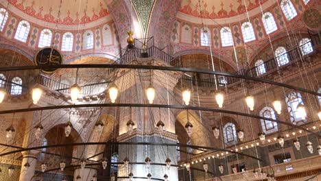 the interior of the blue mosque in istanbul, turkey