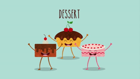 cute cartoon desserts