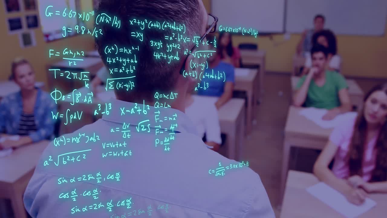 animación de ecuaciones y procesamiento de datos en diversos estudiantes