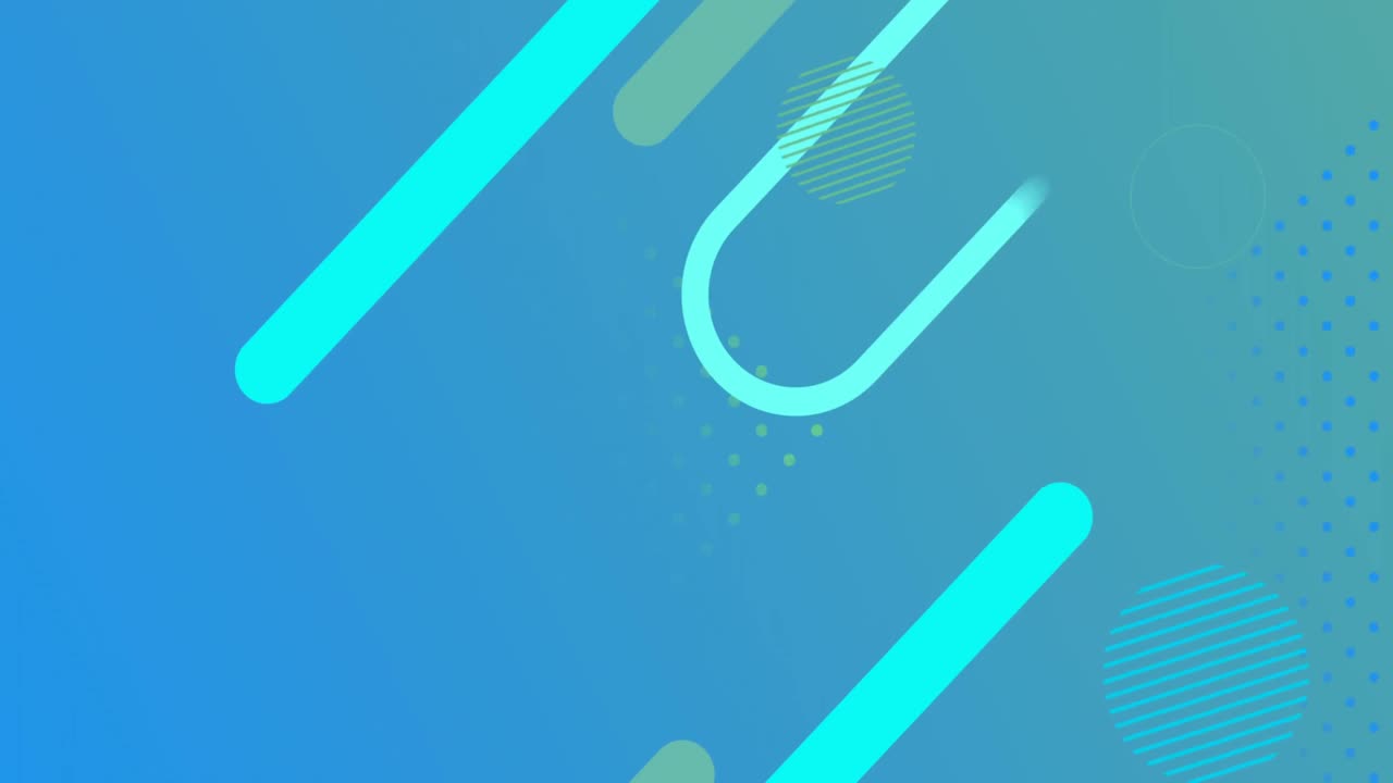 Premium stock video Animation of moving shapes over blue background