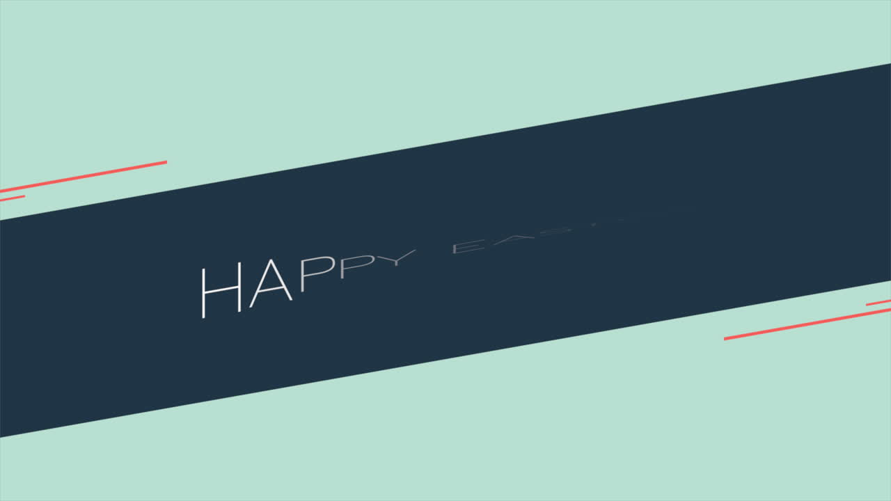 패션 복고풍 그라데이션에 파란색 줄무늬가 있는 행복한 부활절