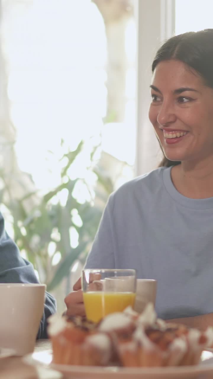 People Enjoying a Casual Breakfast Together