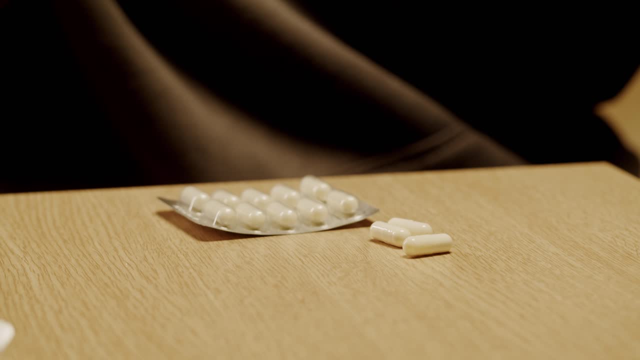 물과 함께 약을 복용하는 사람