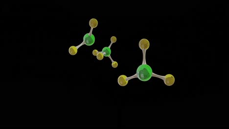 animation of 3d micro of molecules on black background