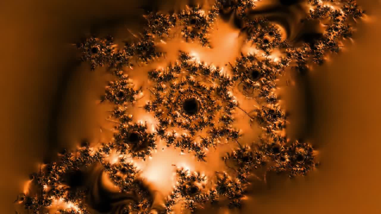Intricate Fractal Design in Orange and Brown Tones