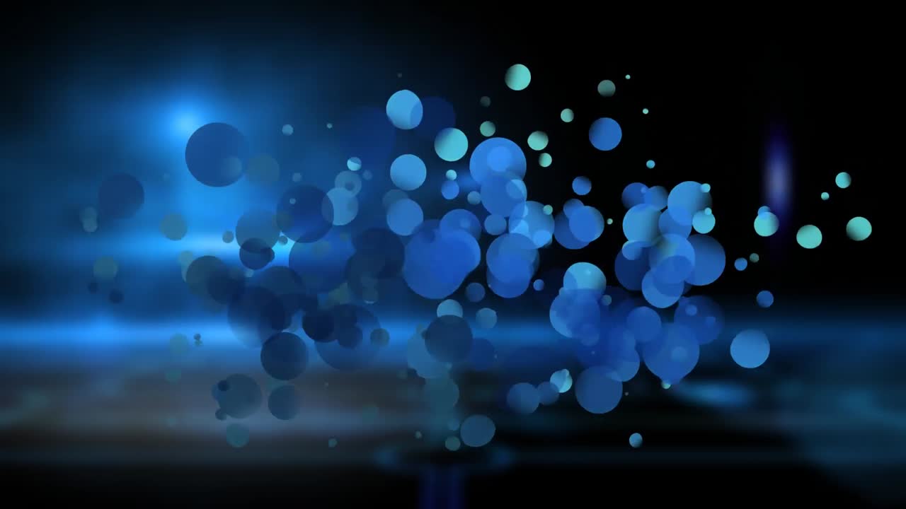 블루 보케 조명