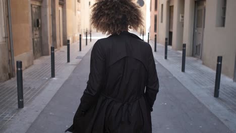 stylish young woman on street