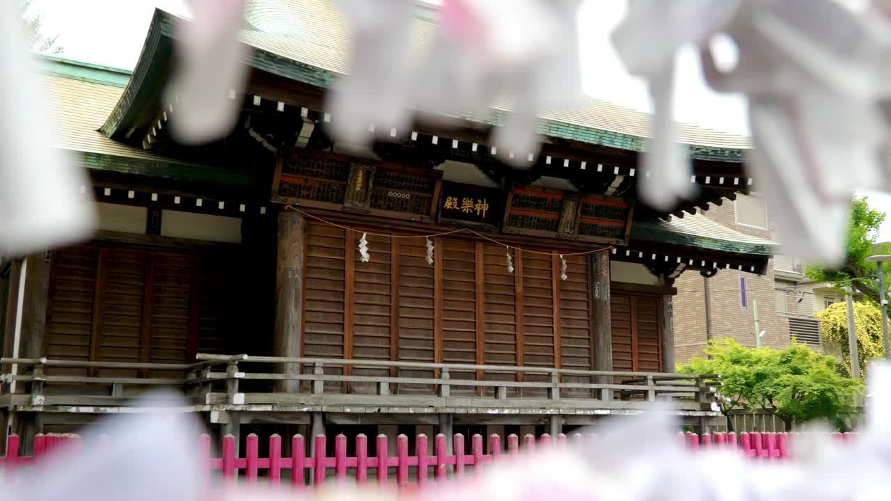 Footage of Anamori Inari Shrine, a Traditional Japanese Temple, in Tokyo, Japan
