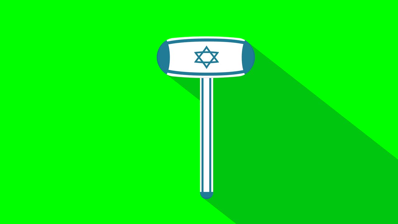 부풀어올릴 수 있는 해머 플래트 디자인 애니메이션 아이콘