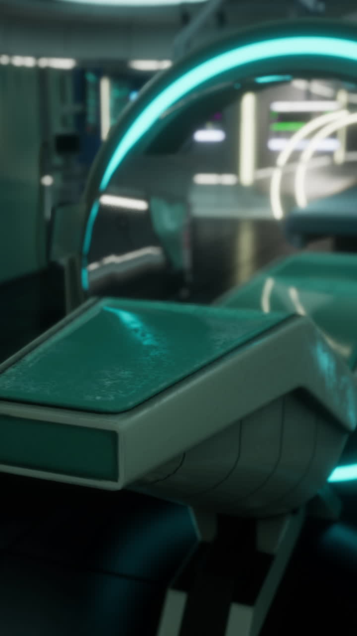 equipo médico futurista en un hospital moderno