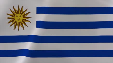 la bandera de uruguay agitando animación 4k fondo de papel tapiz en movimiento