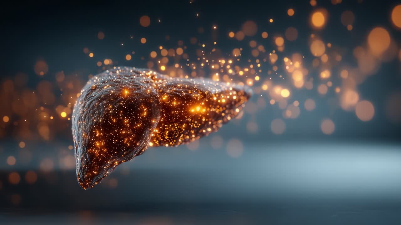 A Captivating Visual Representation of a Glowing, Shimmering Organ with Particle Effects, Depicting the Marvels of Human Anatomy and the Complexity of the Body's Systems