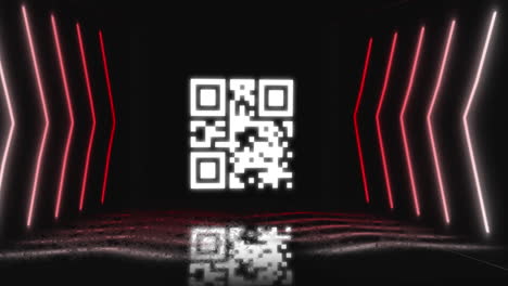 animation of flickering white qr code