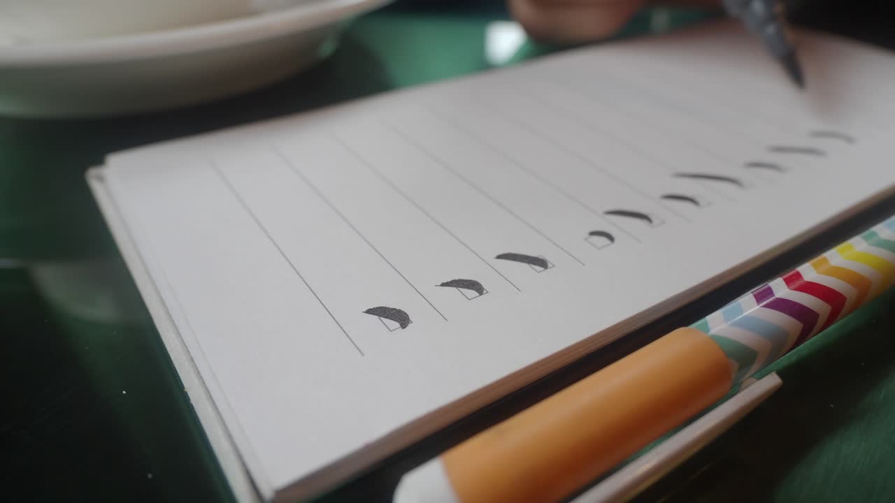 A checklist being marked with a pen