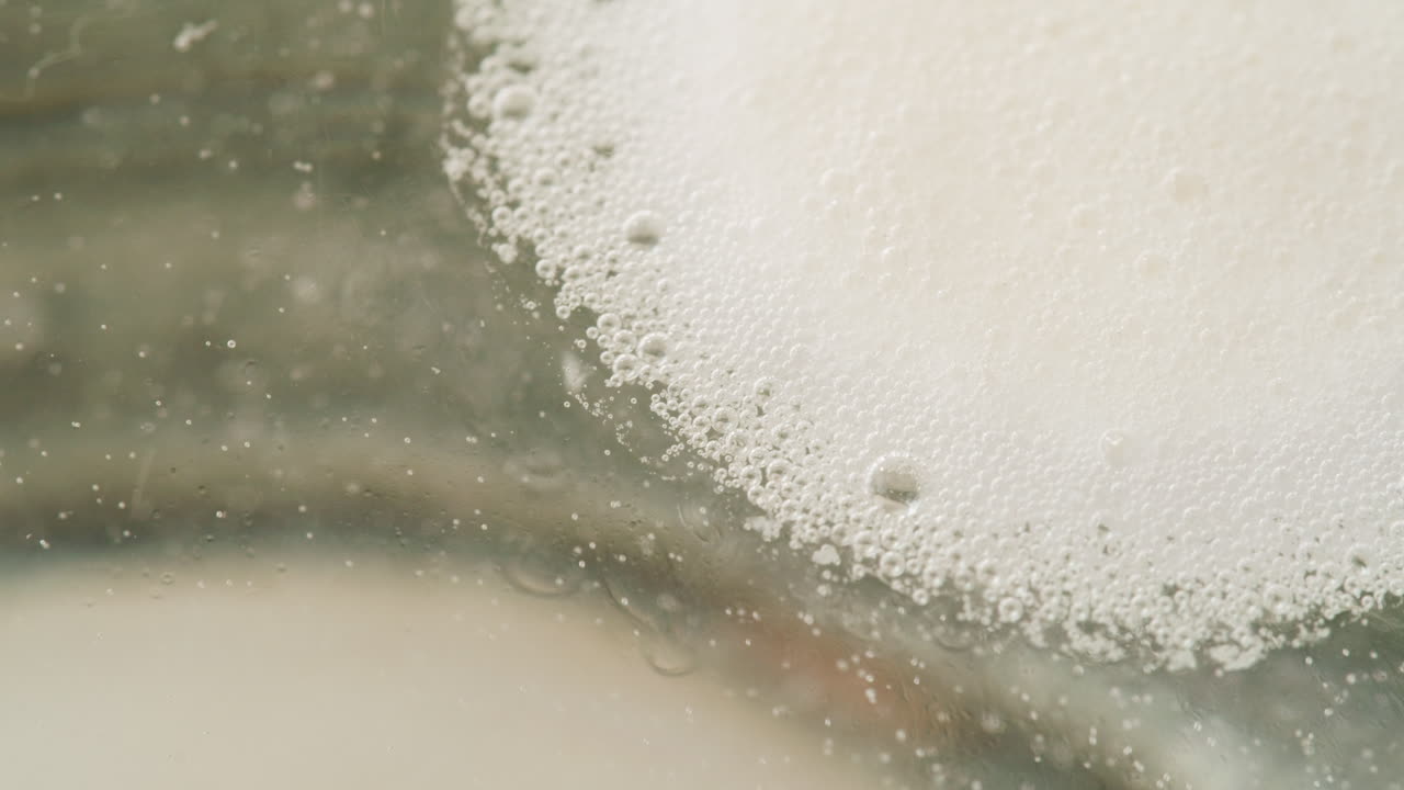 primer plano de burbujas en el agua