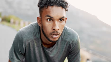 Fitness,-breathing-and-sweat-with-a-black-man