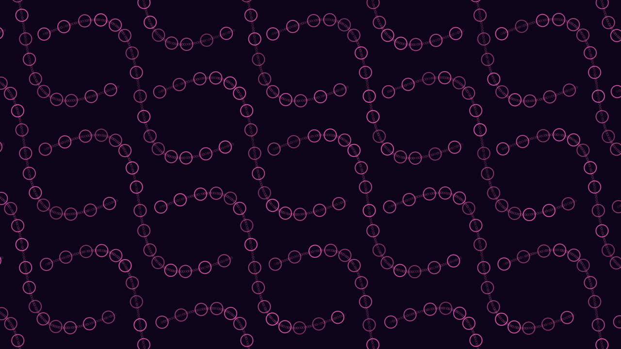 An intricate pattern of interconnected green circles displayed on a black background creates a floating effect, showcasing a visually captivating and dynamic design