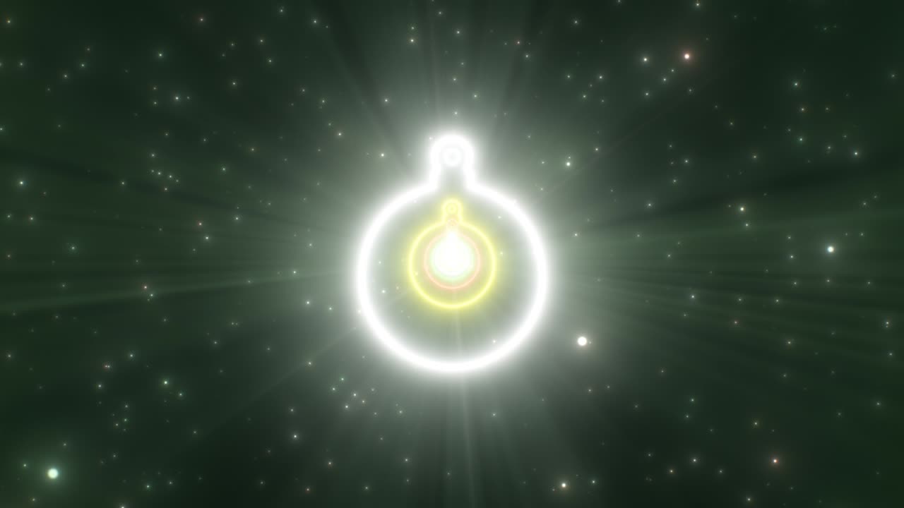 decoración de forma de adorno de navidad vacaciones de invierno luces de neón túnel - 4k sin costuras vj bucle de movimiento animación de fondo