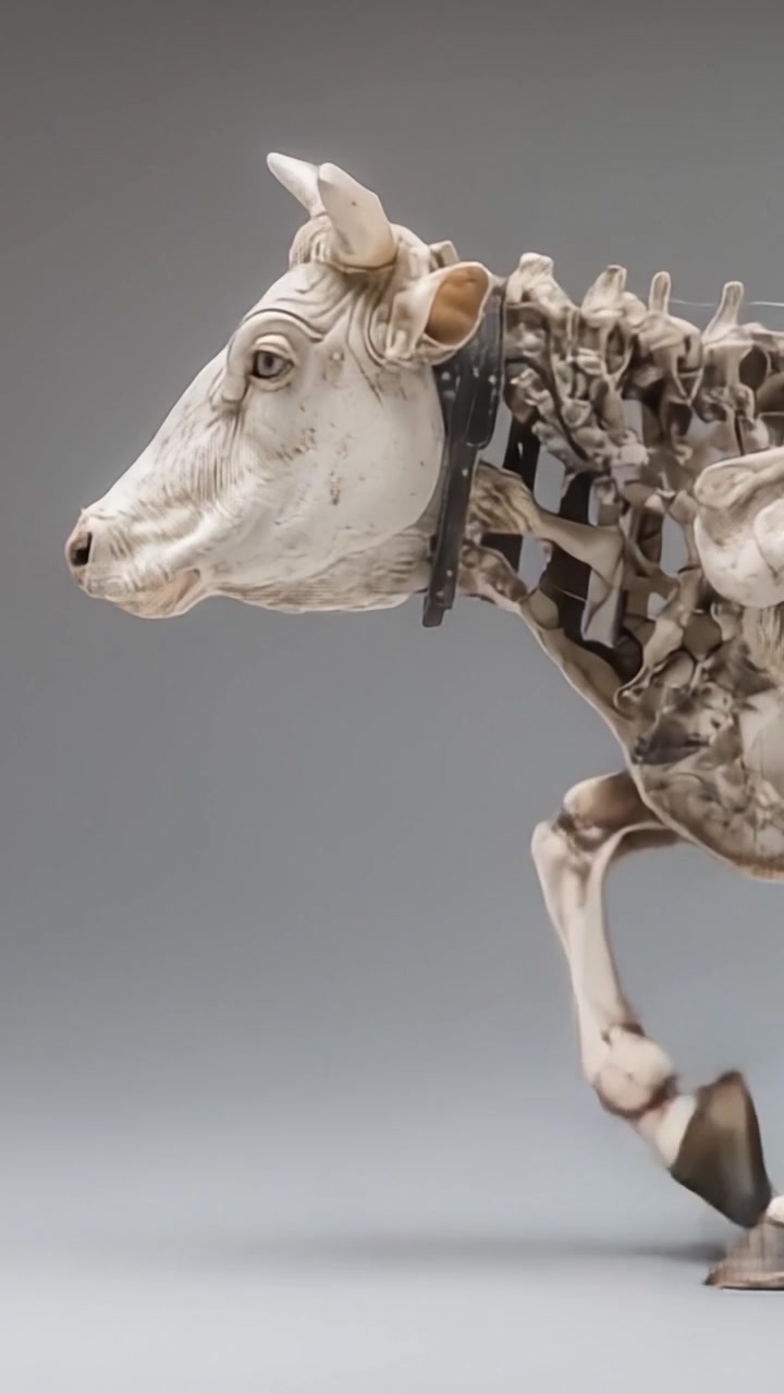 Astonishing Anatomy: A Stunning Cow Skeleton Model Showcasing Detailed Bones and Structure in a Captivating Display