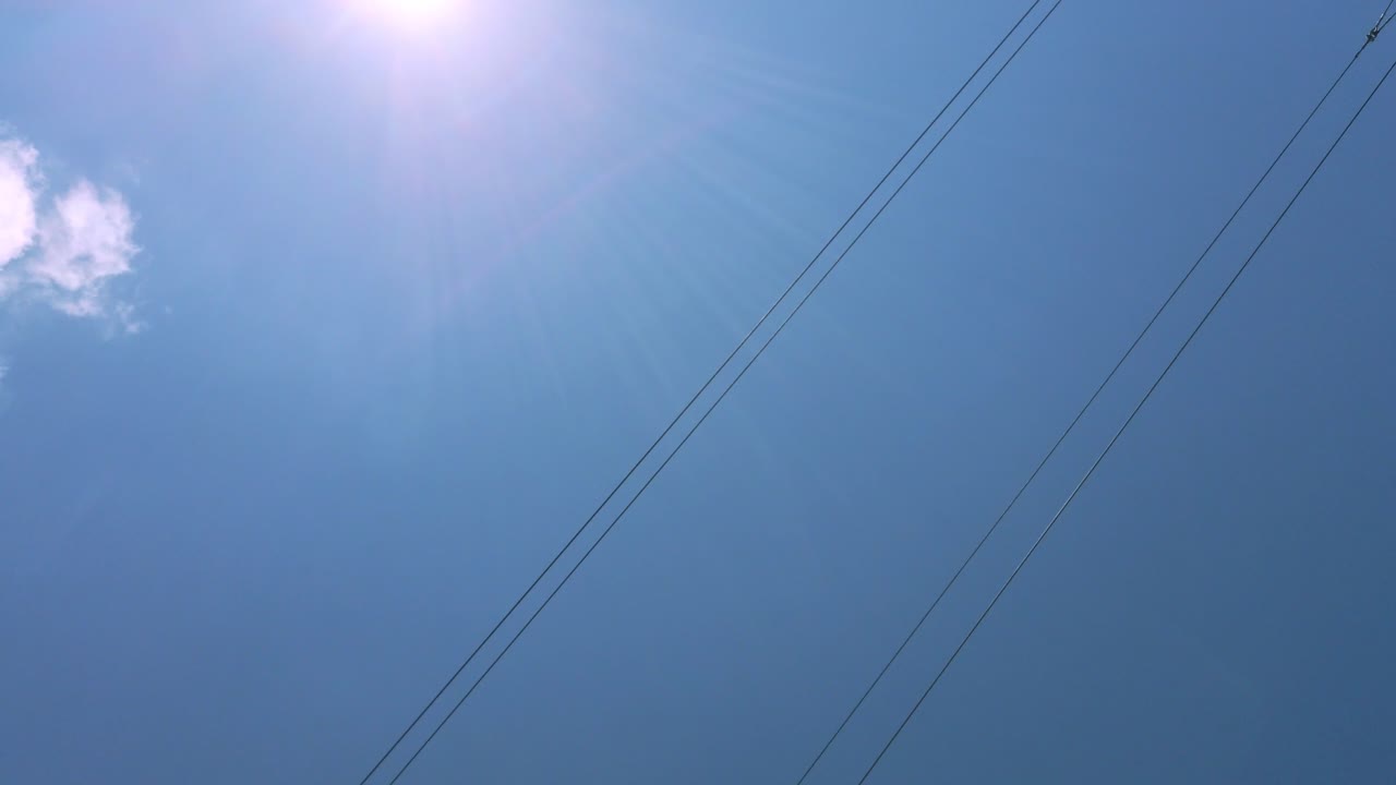 Family kayak on lake in forest as zip liners descend in background 2