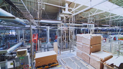 wood processing plant interior view