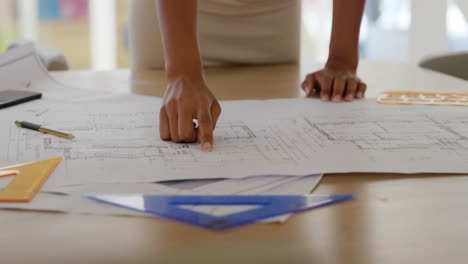 young woman working in a creative office