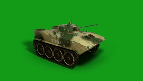 war tank motion graphics with green screen background