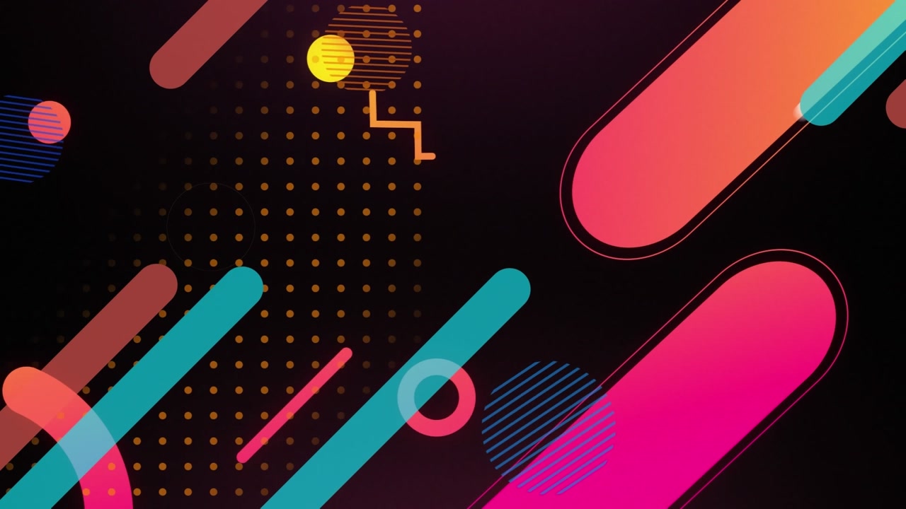 Animation of network of connections with icons over people using computer