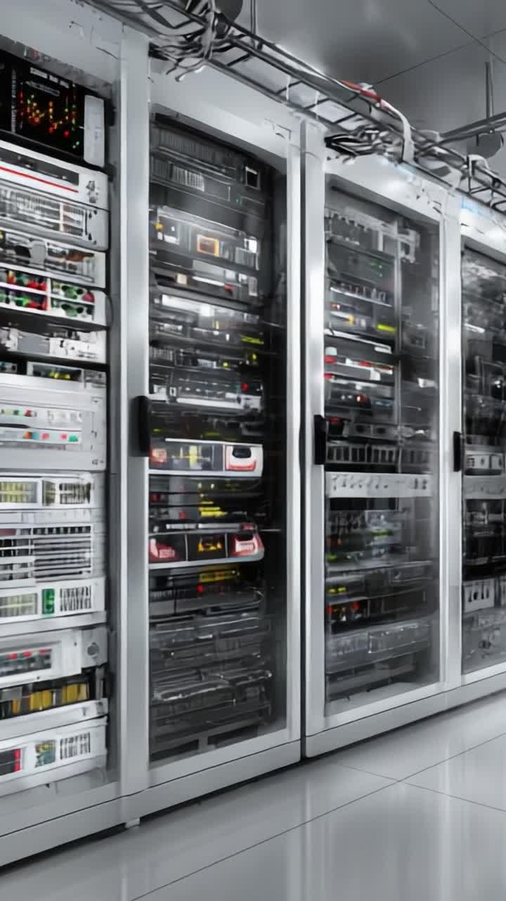 A Modern Data Center Featuring High-Tech Server Racks and Advanced Network Equipment, Showcasing the Complexity and Precision of Information Technology Infrastructure