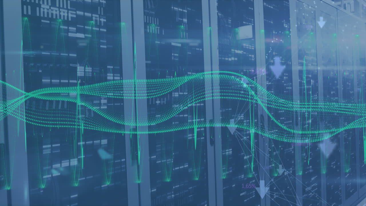 데이터 처리의 애니메이션과 서버  위의 화살표