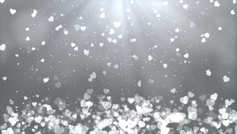 silver heart background