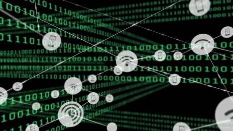 Animation-of-networks-of-connections-with-icons-over-binary-coding