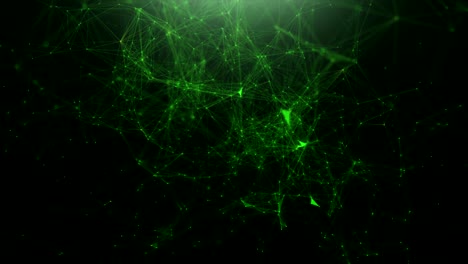 green abstract background of plexus