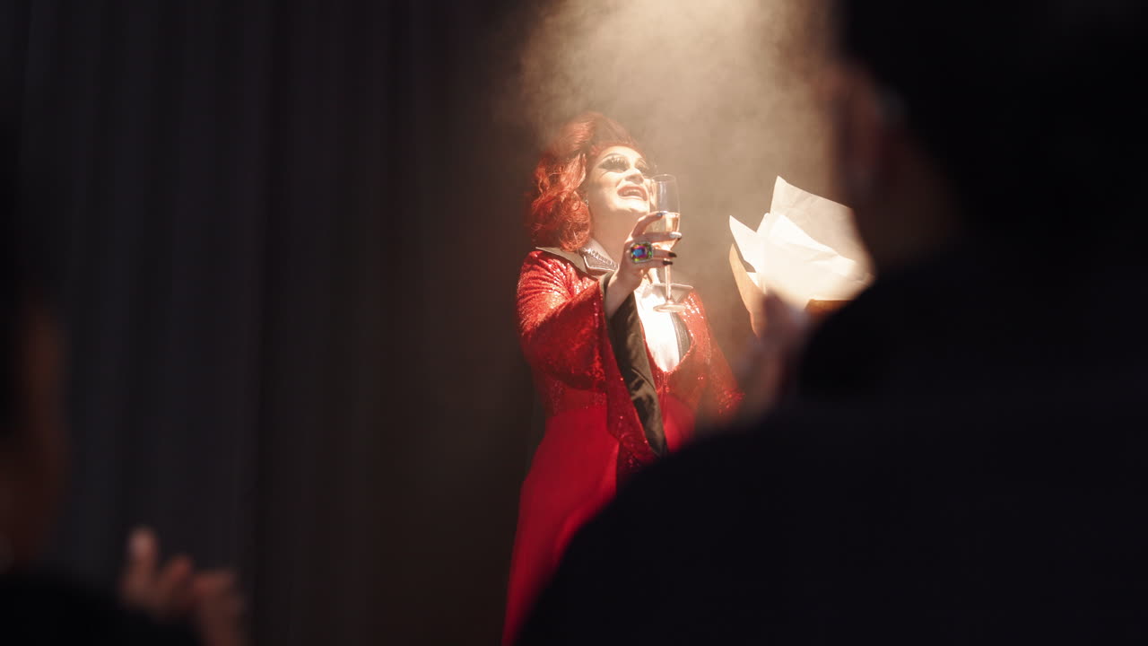 Drag Queen Performing on Stage