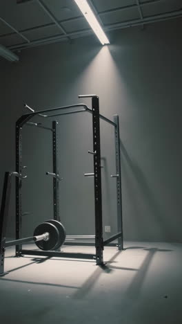 empty gym power rack