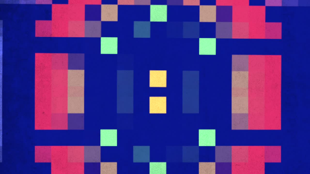 gradiente de movimiento arcoíris pequeños píxeles en 8 bits de arquitectura