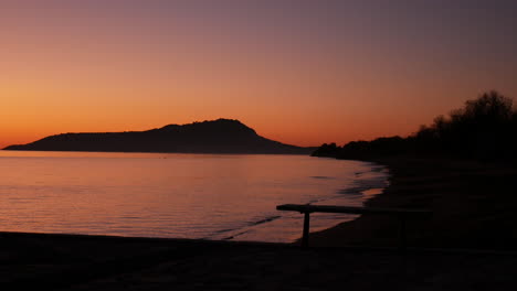 epic shot of a golden sunset in greece