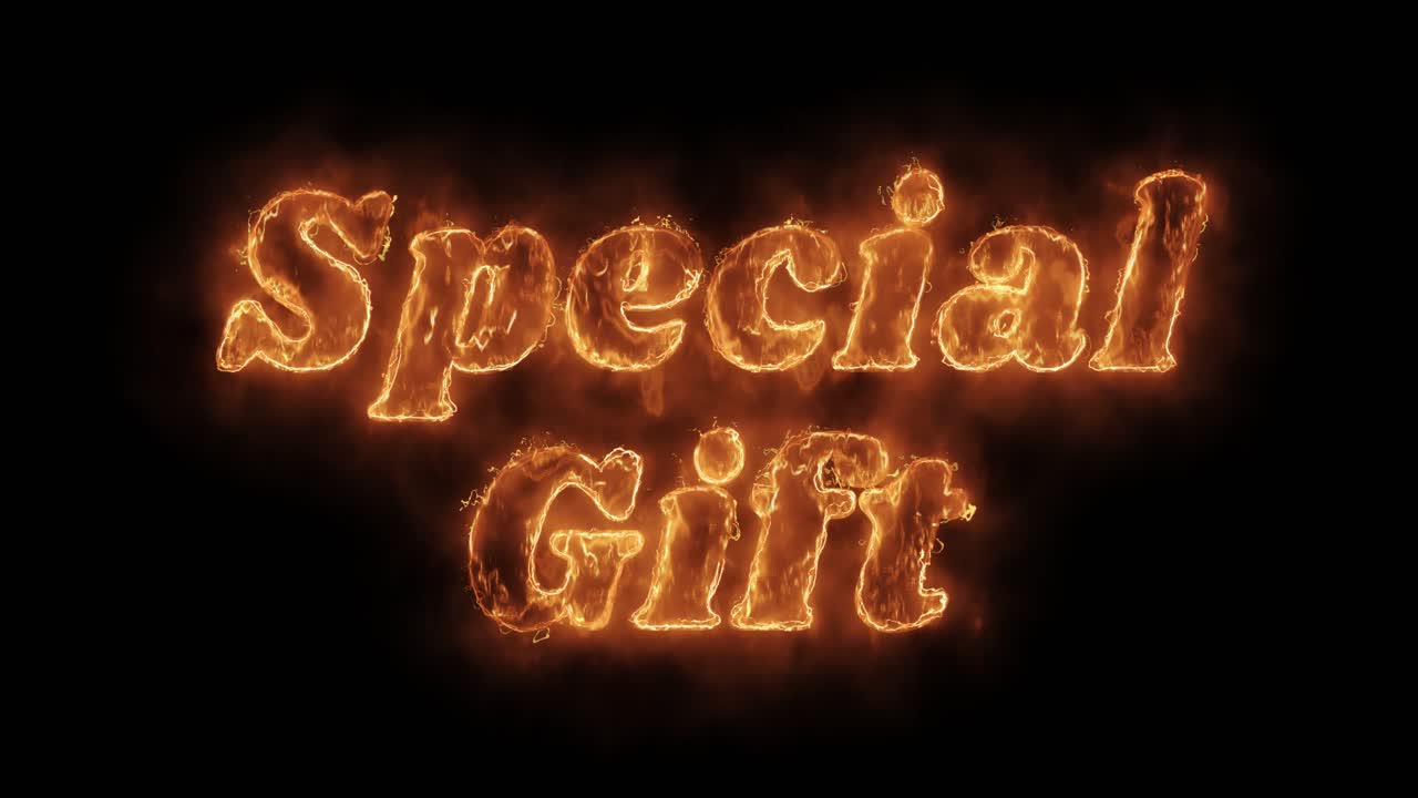 Special Gift, Burning Text