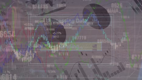 Animation-of-graph-and-data-processing-over-charts-on-interface-screen