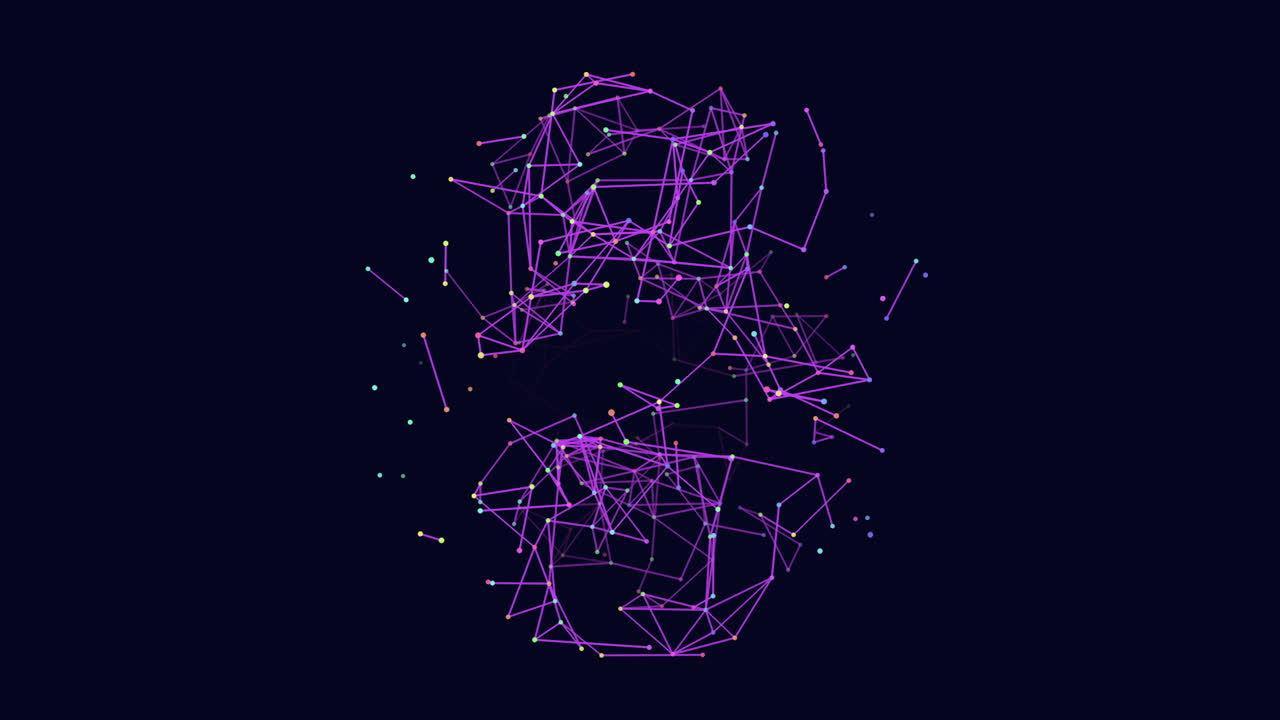 Mesmerizing constellation of connected lines and dots in circular formation