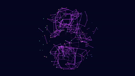 mesmerizing constellation of connected lines and dots in circular formation