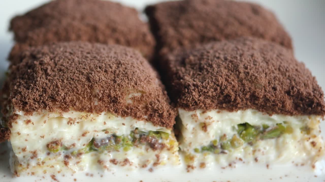 바클라바의 클로즈업