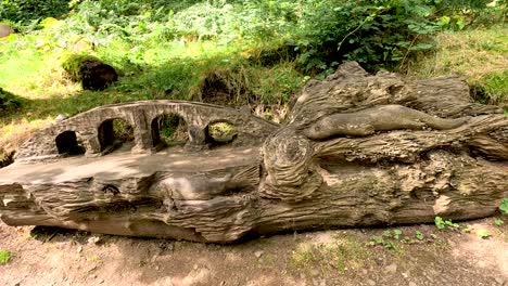 wooden sculpture near william wallace monument, stirling