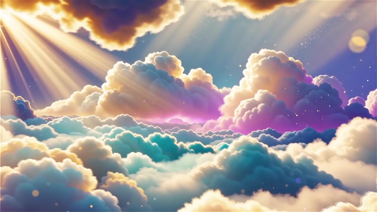 Christian Heavenly Light Worship Background