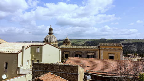 moving clouds timelapse on an overcast day in the city of sicily in italy