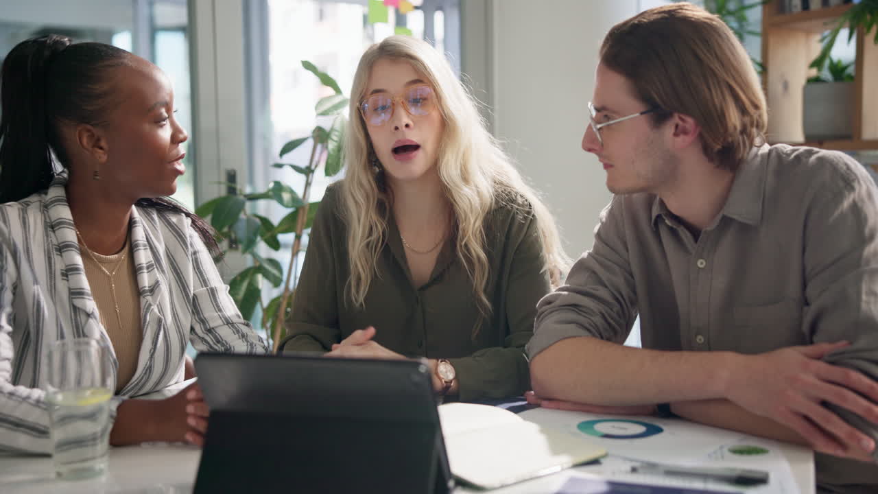 Diverse Team Collaborating in Modern Office Meeting