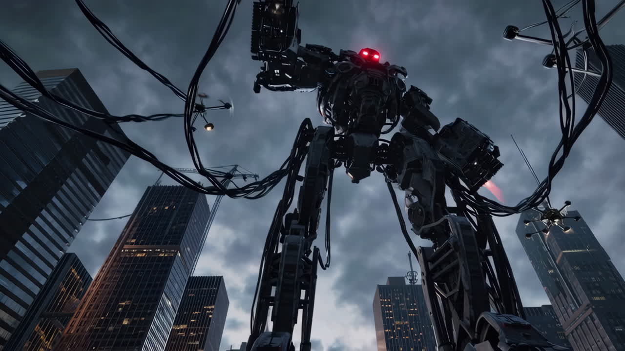 Giant Robot in a Cityscape